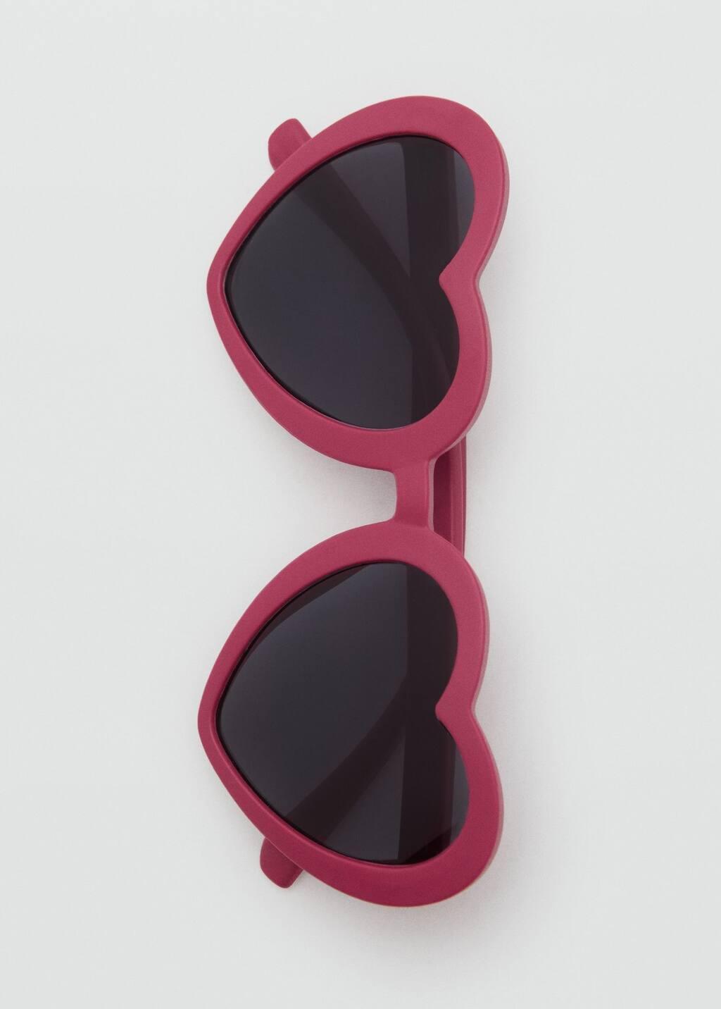 Red Heart-Shape Sunglasses, Kids Girl, Medium Red, large image number 3
