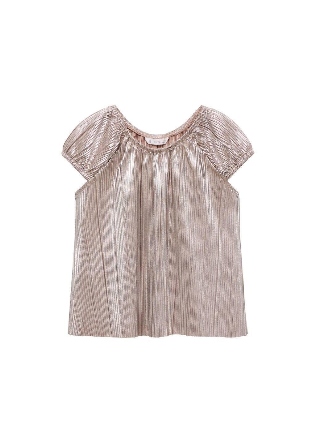 Silver Pleated T-Shirt, Kids Girl, , large image number 4