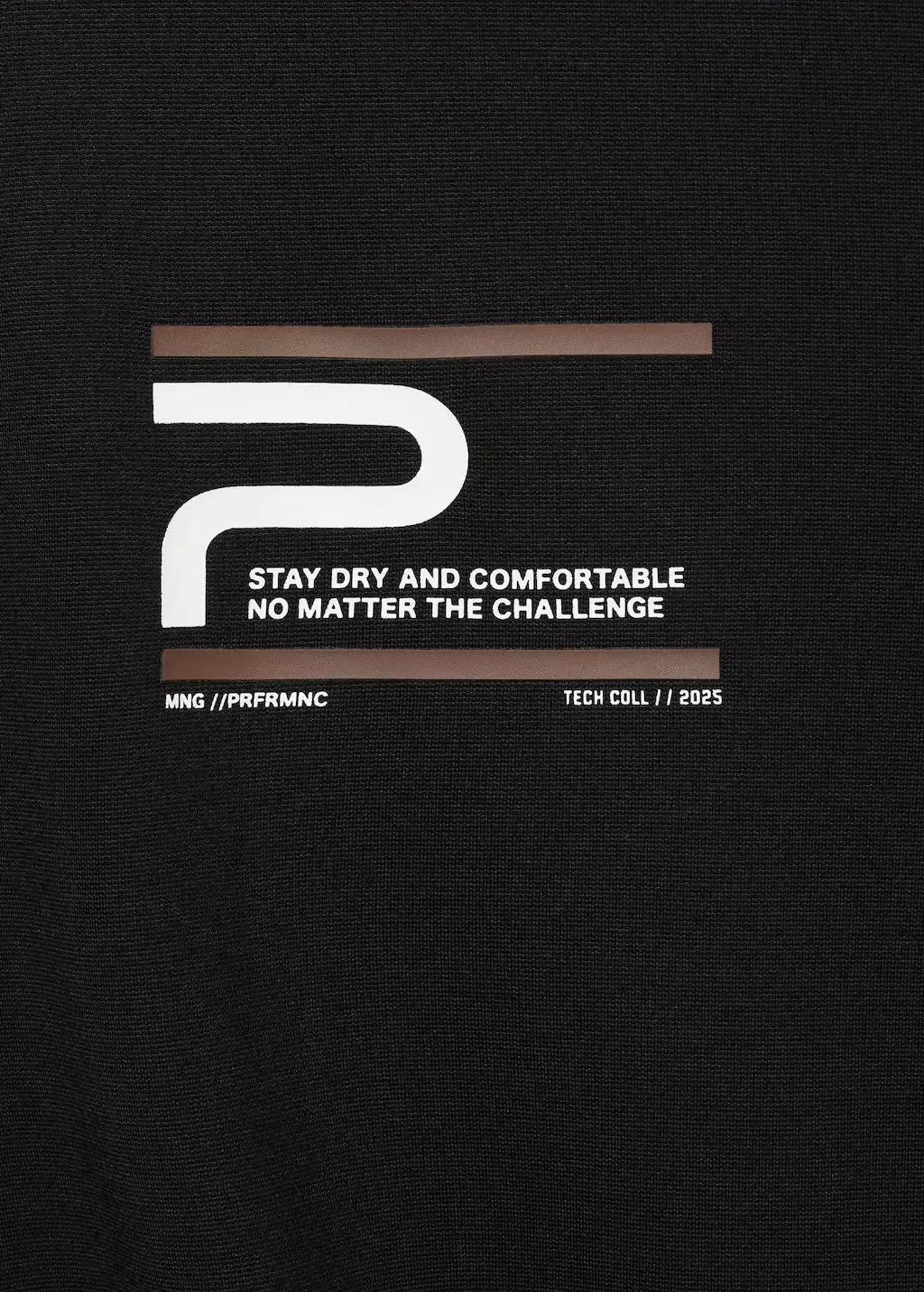 Black Comfort Stretch Printed T-Shirt, , large image number 5