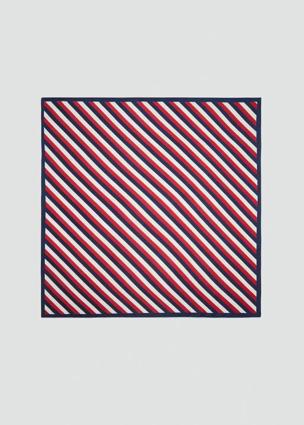 Red Multi-Coloured Striped Scarf, Red, large image number 3