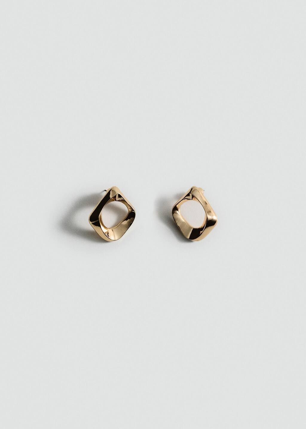 Gold Geometric Earrings, 0201_OR, large image number 2