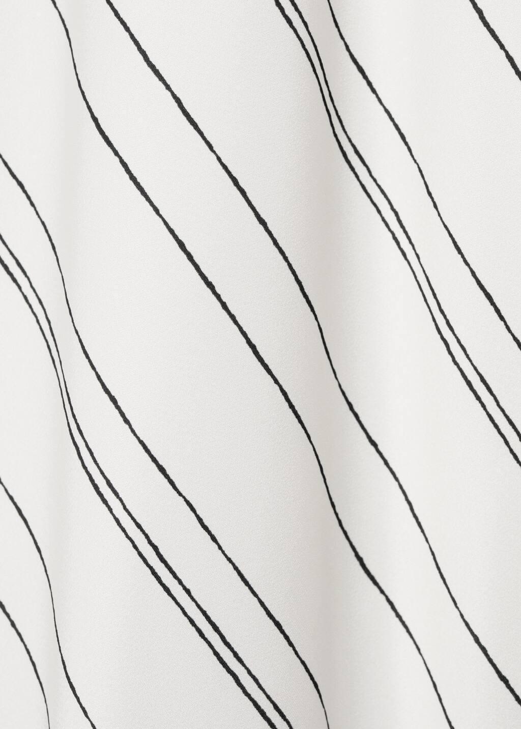 White Striped Satin Dress, , large image number 3