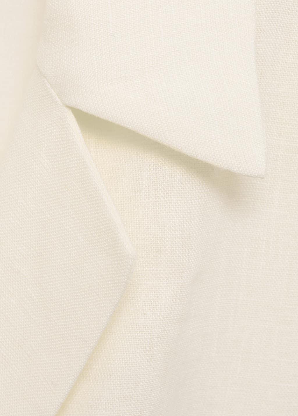Yellow Belt Linen Dress, , large image number 3