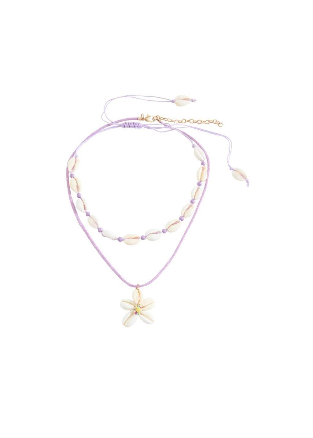 Purple Lt Pastel E Set 2 Combined Necklaces, Kids Girl, Light-Pastel Purple, large image number 1