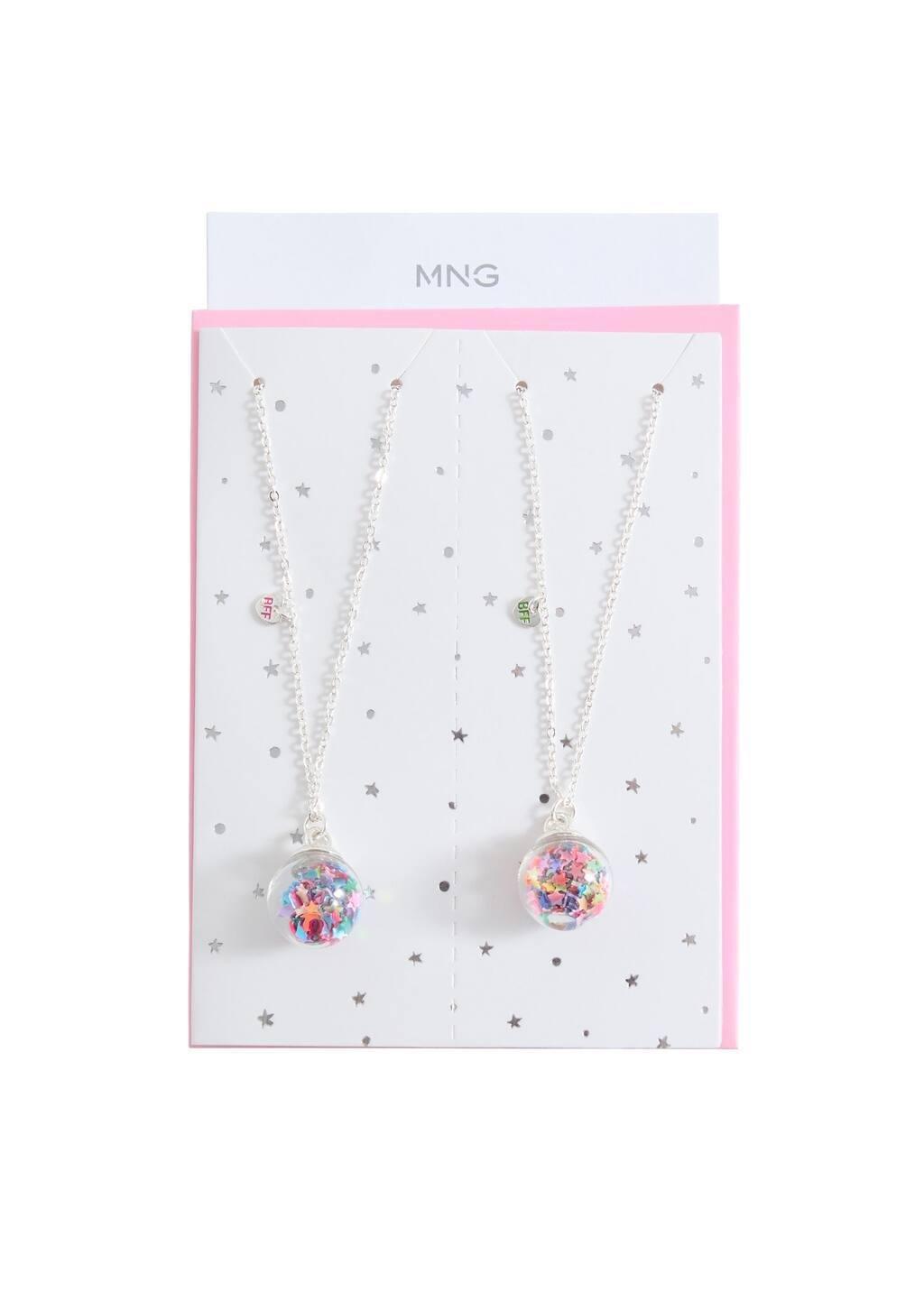 2 Pack Best Friends Necklace, Kids Girls, Silver, large image number 2