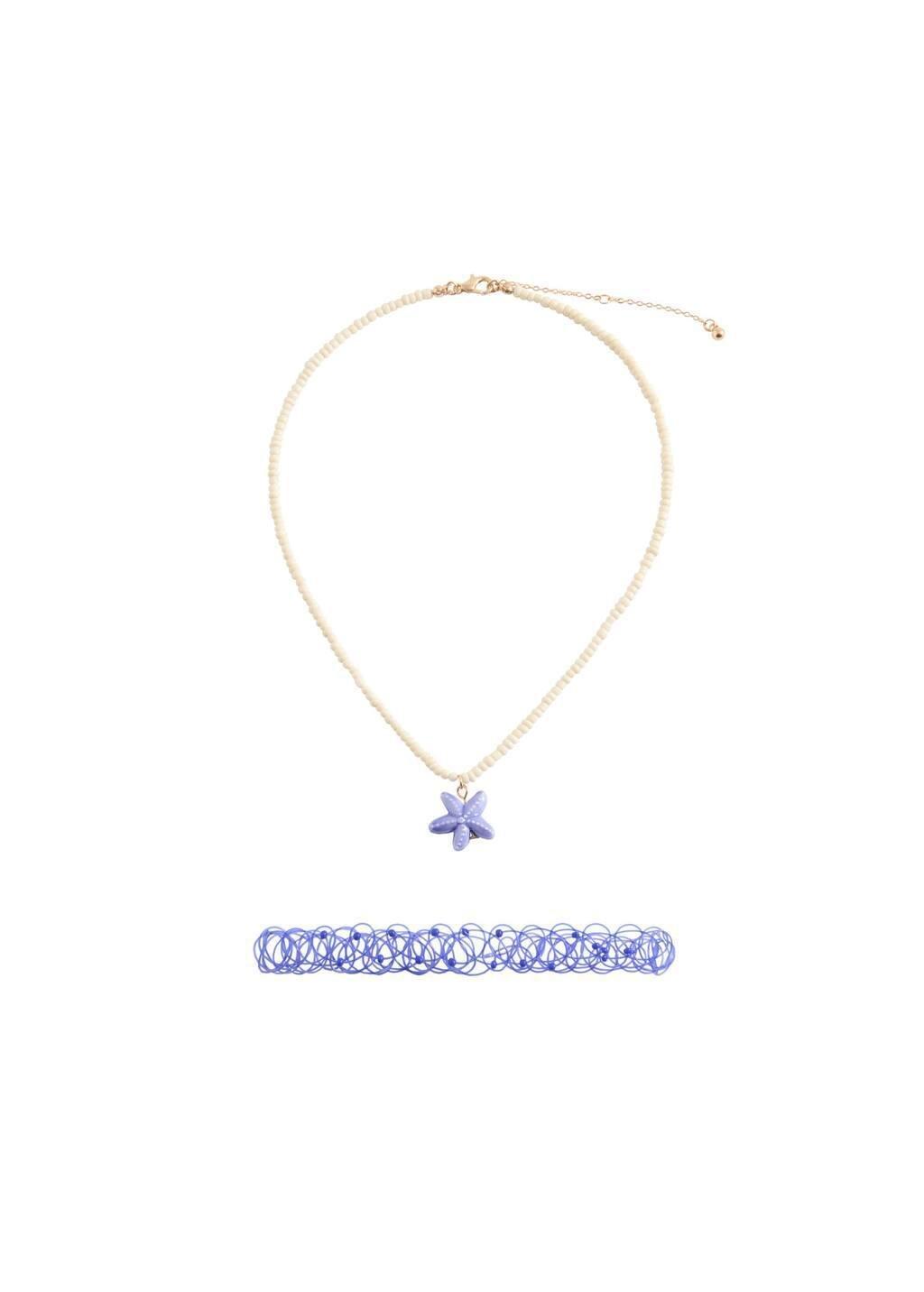 Blue Set 2 Combined Necklaces, Medium Blue, large image number 1
