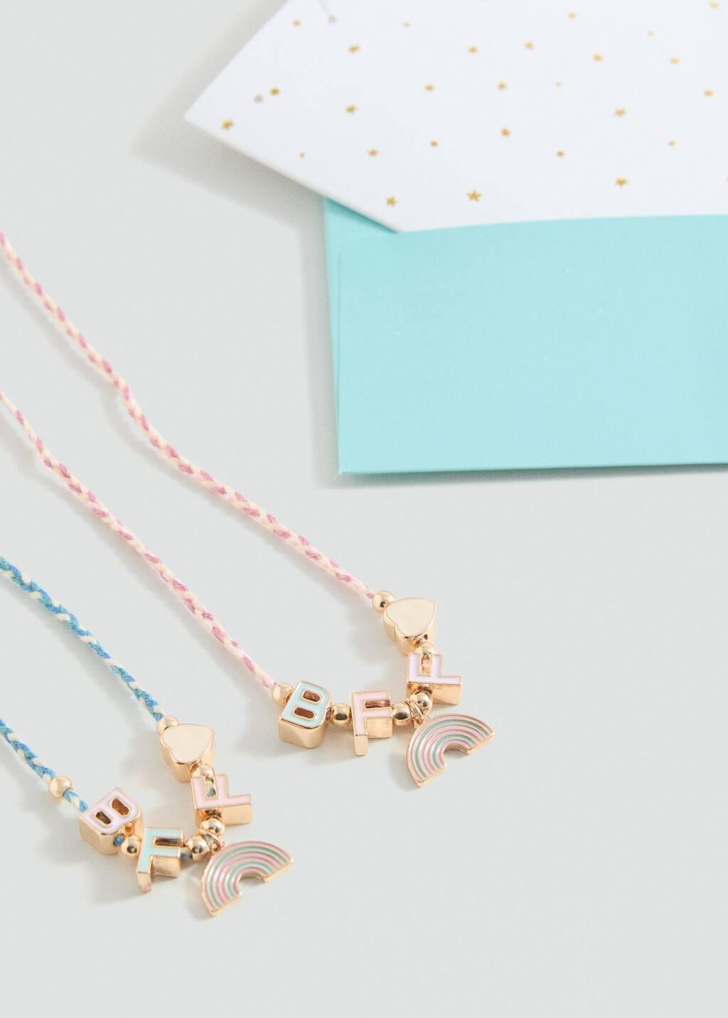 Set 2 Combined Necklaces Girls, Kids Girls, Pink, large image number 3