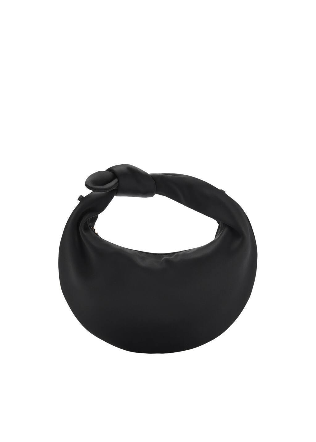 Black Satin Handbag, 0201_99, large image number 1