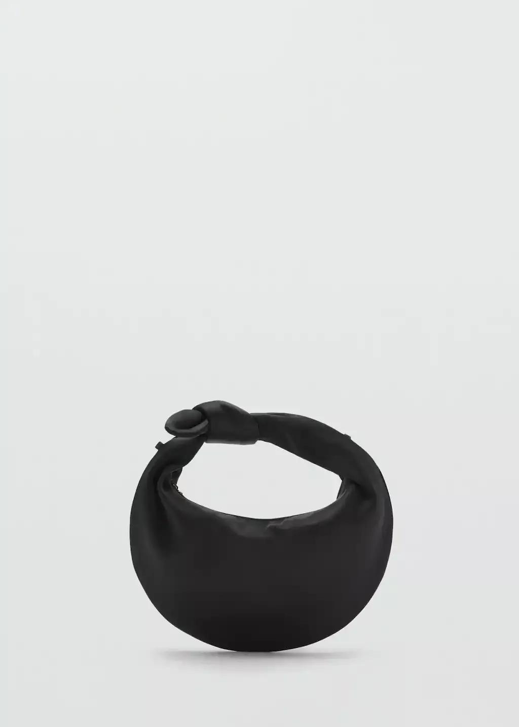 Black Satin Handbag, 0201_99, large image number 3