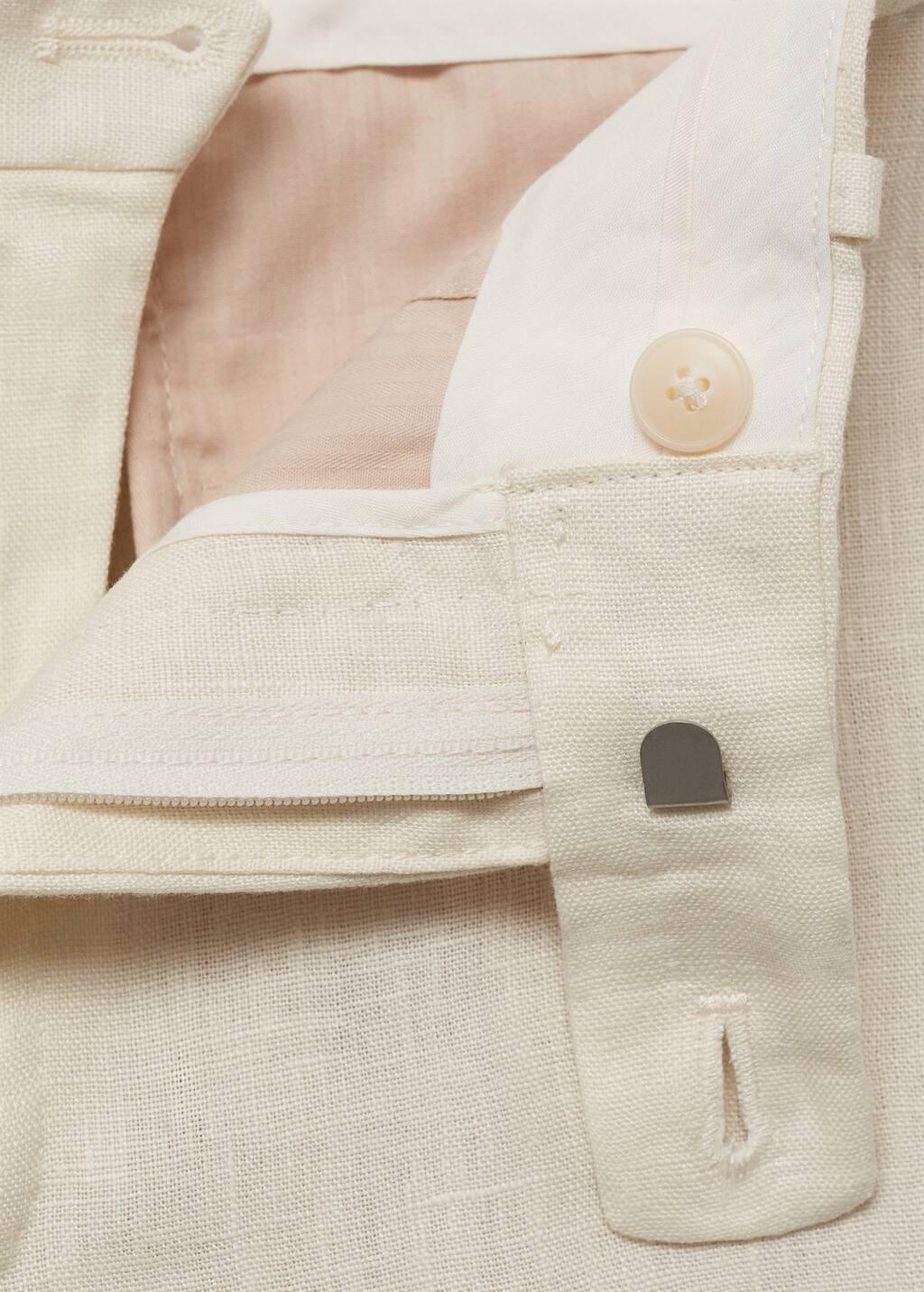 Beige Formal Full Length Trousers, , large image number 4