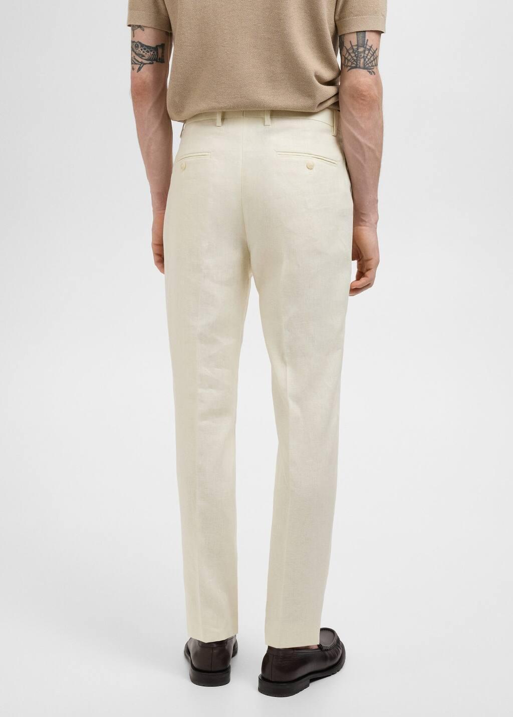 Beige Formal Full Length Trousers, , large image number 5