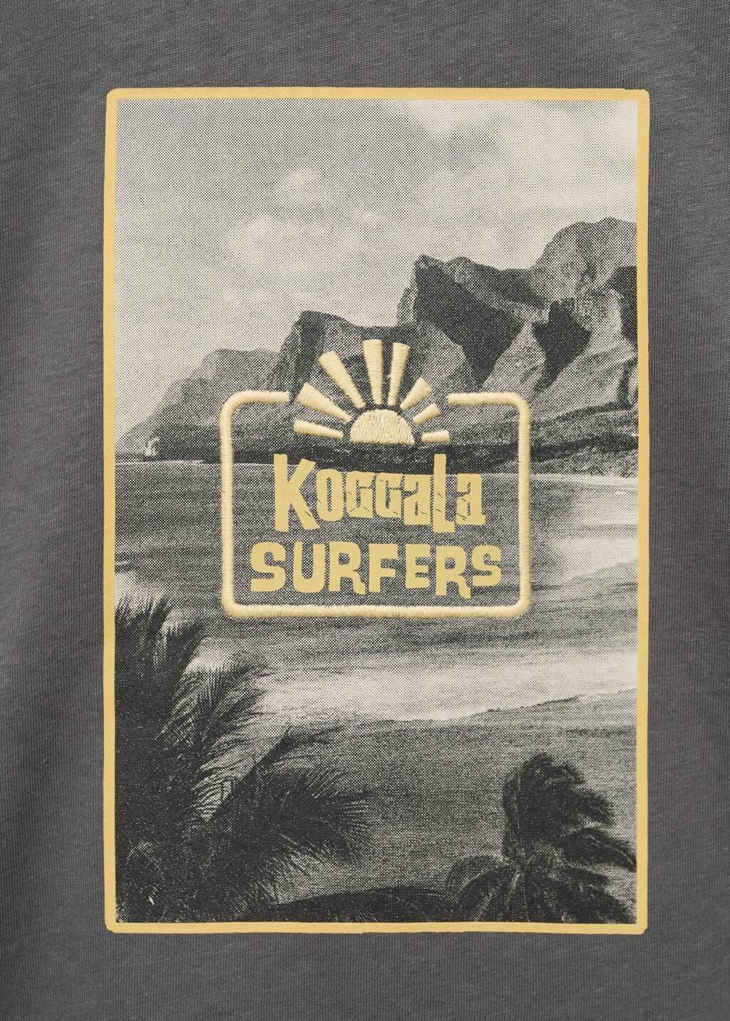 Grey Printed Cotton-Blend T-Shirt, Kids Boy, , large image number 3