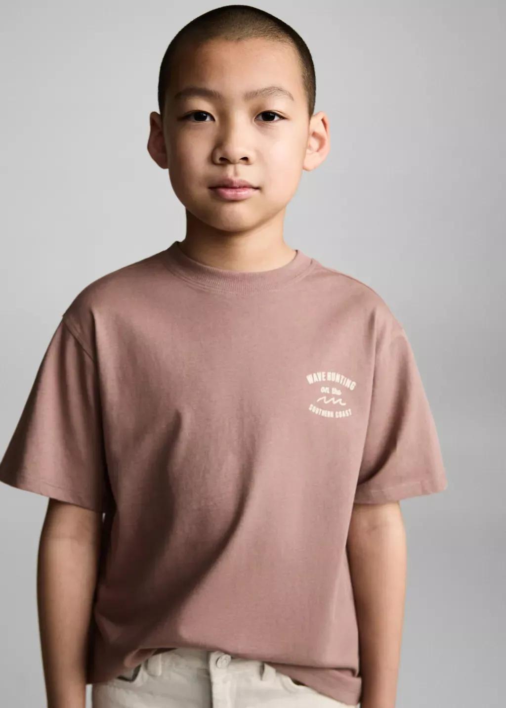 Pink Lt Pastel Printed Cotton-Blend T-Shirt, Kids Boy, , large image number 1