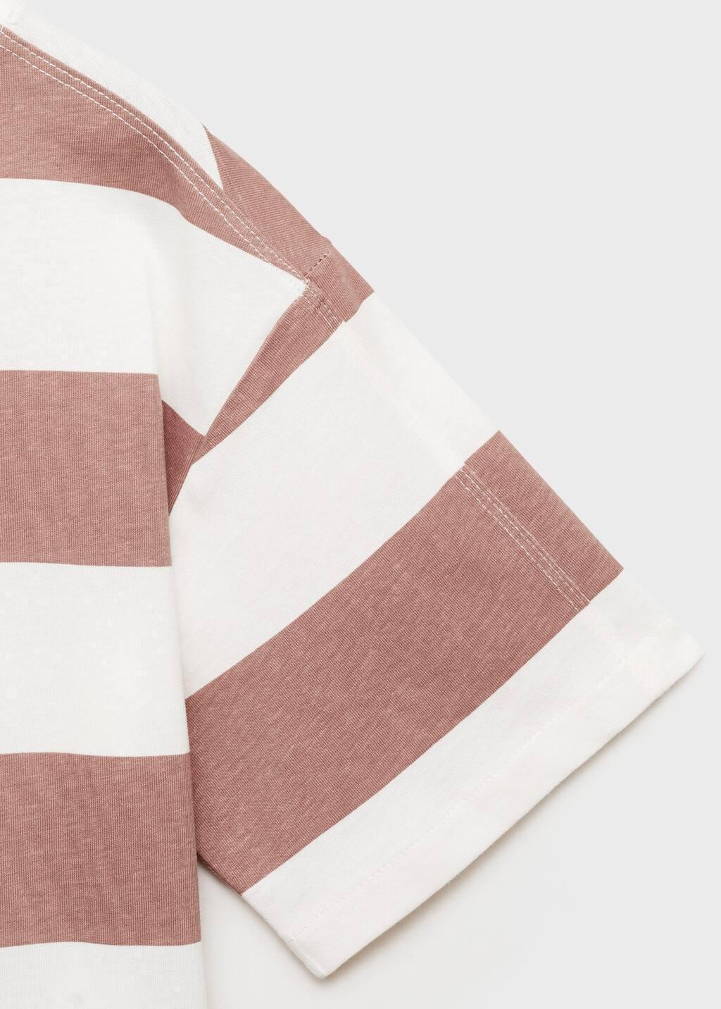 Pink Lt Pastel Striped Cotton T-Shirt, Kids Boy, , large image number 4