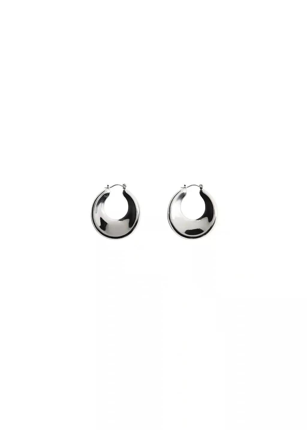 Silver Hoop Earrings, 0201_PL, large image number 1