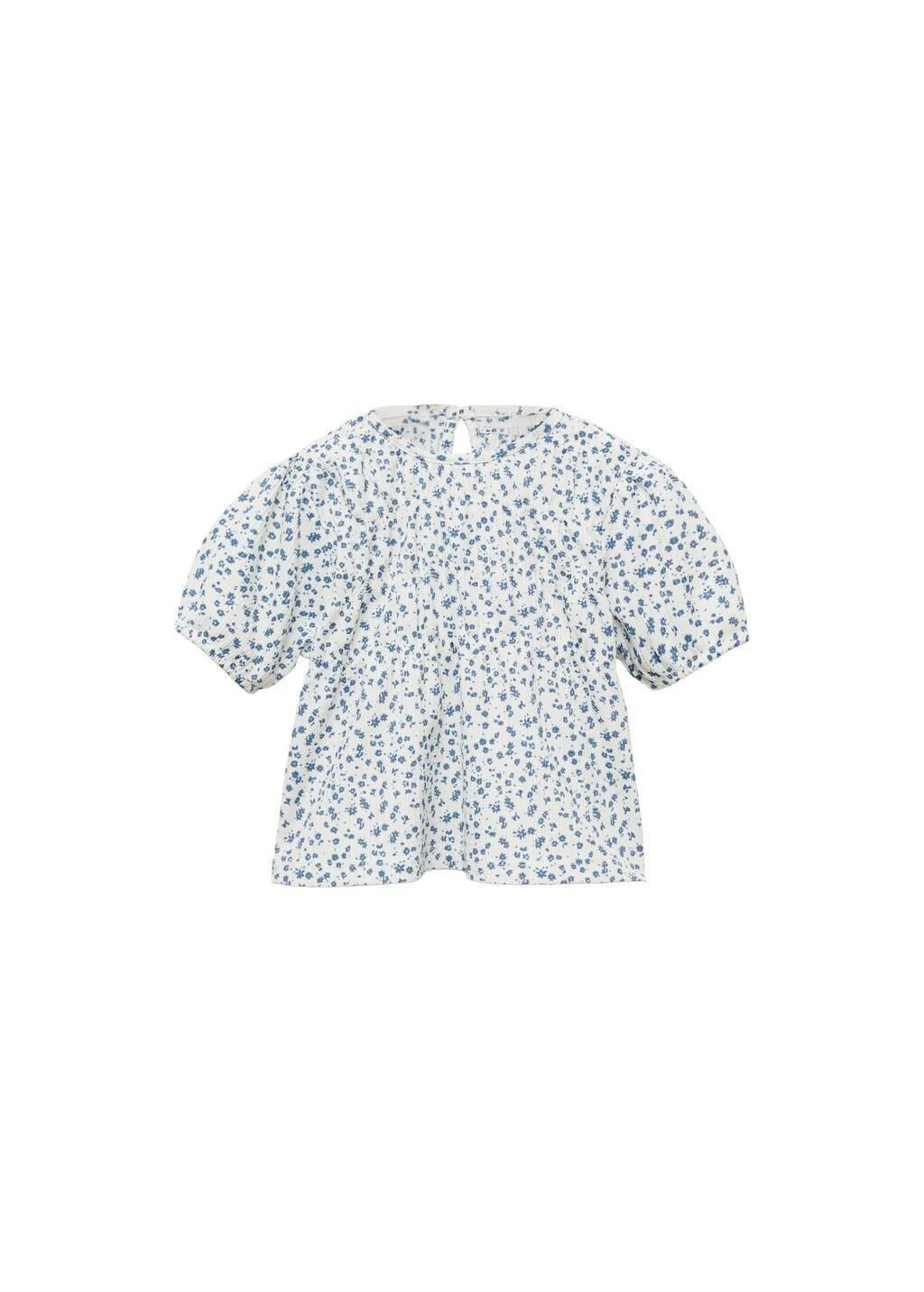 NATURAL WHITE Floral-print t-shirt, Baby Girl, , large image number 4