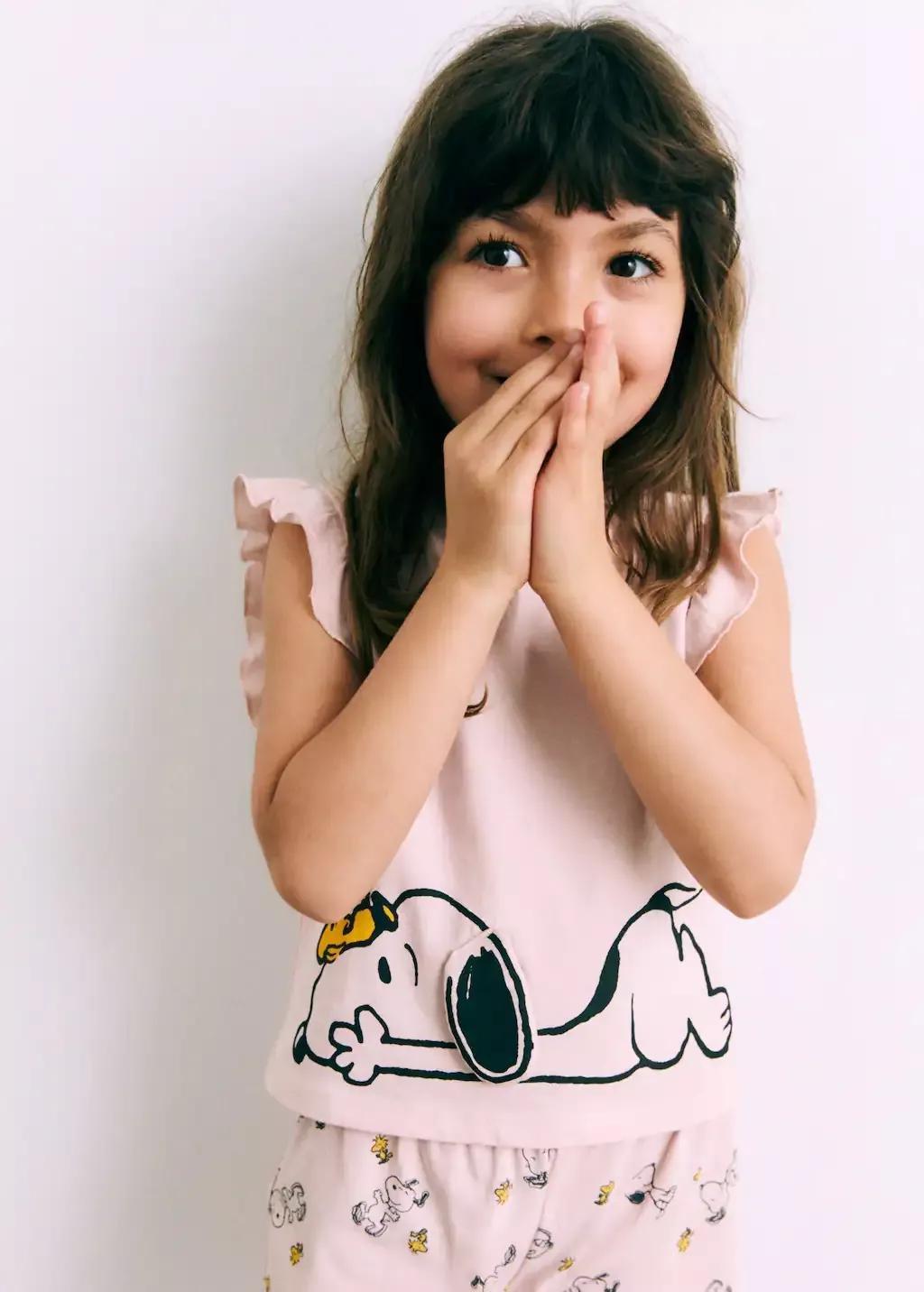 PINK Snoopy short pyjamas, Baby Girl, , large image number 3