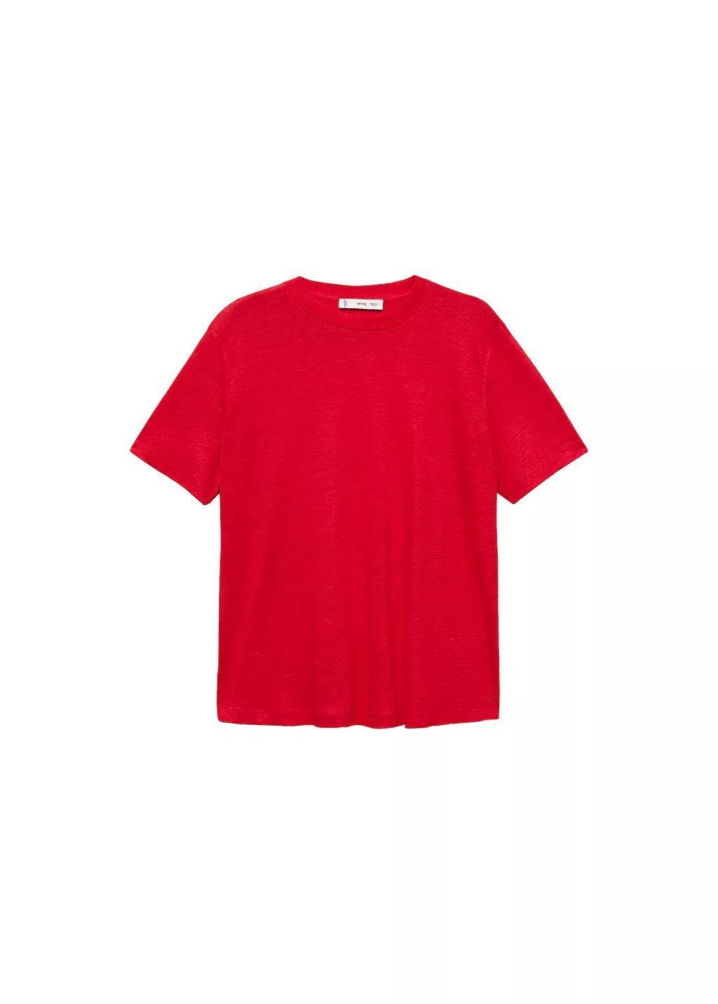 Short-sleeved Plain Basic T-Shirt, , large image number 3