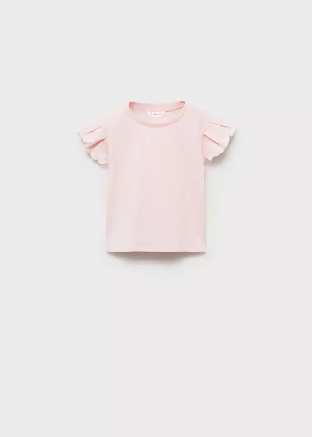 Pink Short-Sleeved Cotton T-Shirt, Baby Girl, , large image number 3
