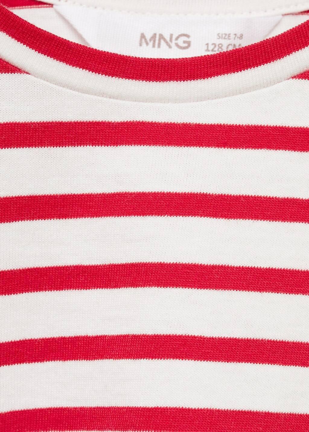 Red Cotton T-Shirt With Shoulder Opening, Kids Girl, , large image number 2