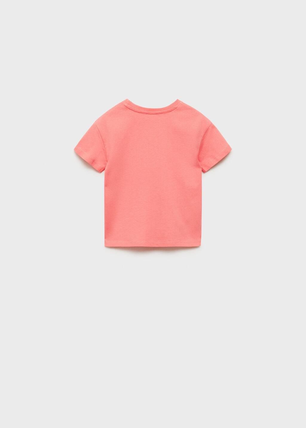 Red Embossed Cotton T-Shirt, Baby Girl, , large image number 1