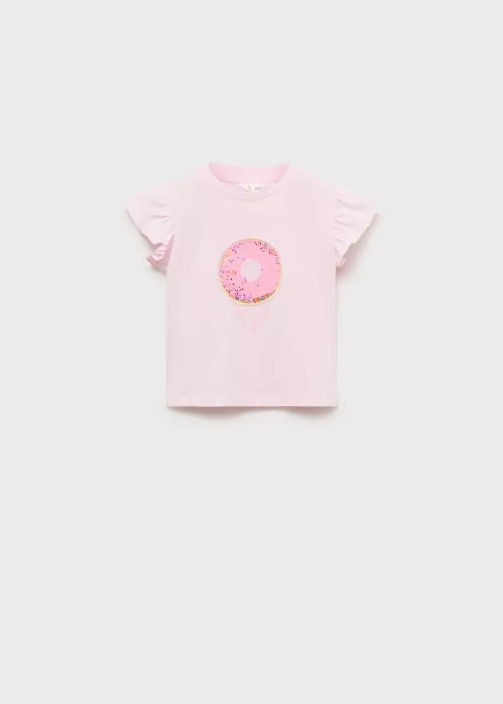 Pink Sequin Print T-Shirt, Baby Girl, , large image number 0