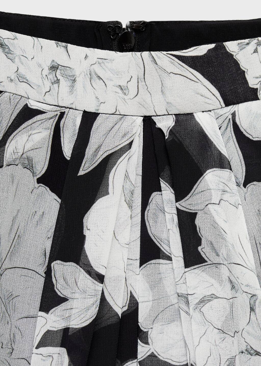 Black Strapless Floral Dress, , large image number 4