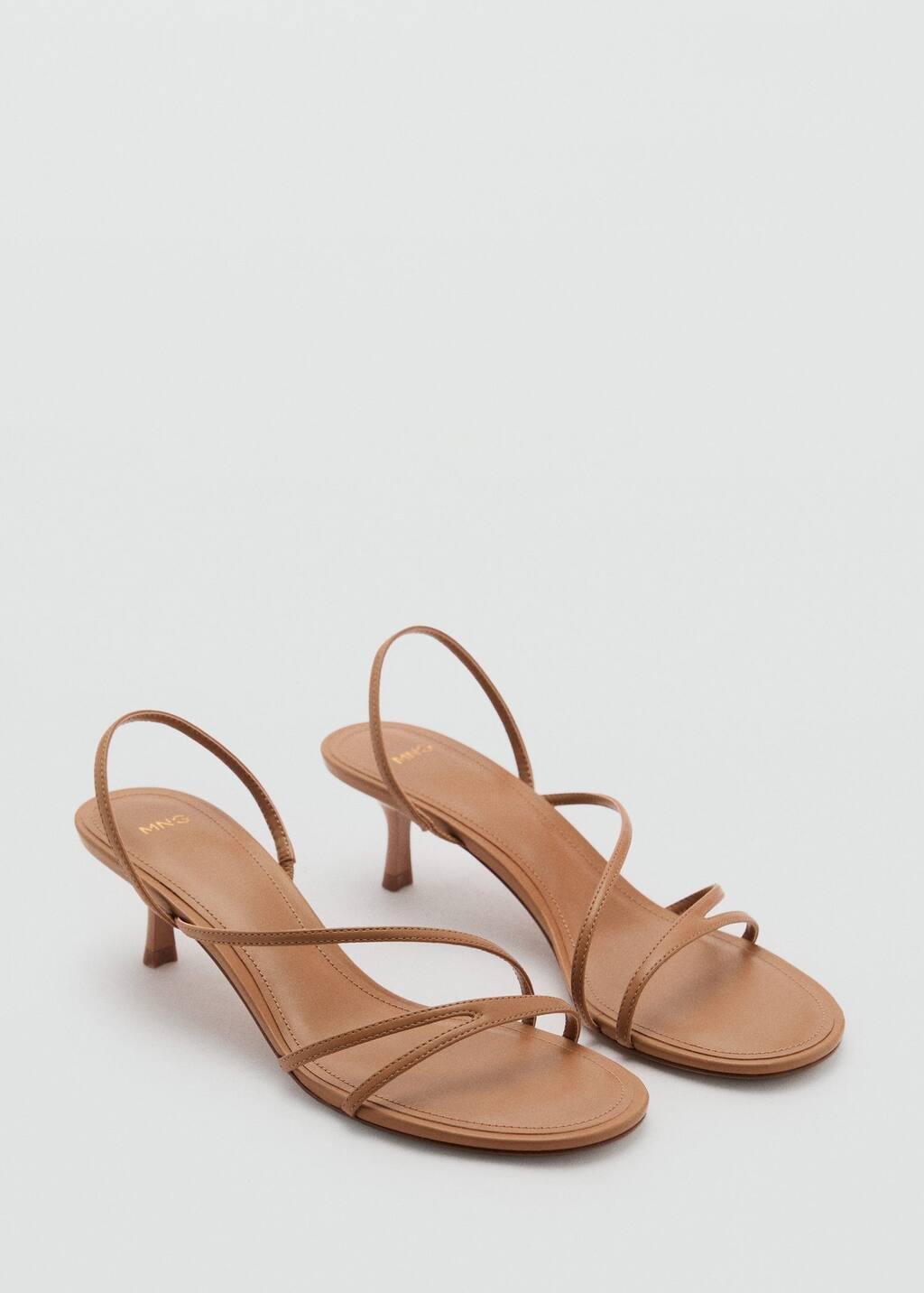 Brown Strappy Heeled Sandals, , large image number 0