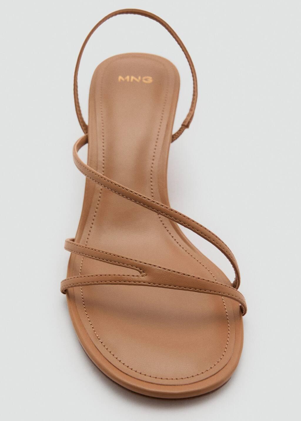 Brown Strappy Heeled Sandals, , large image number 1