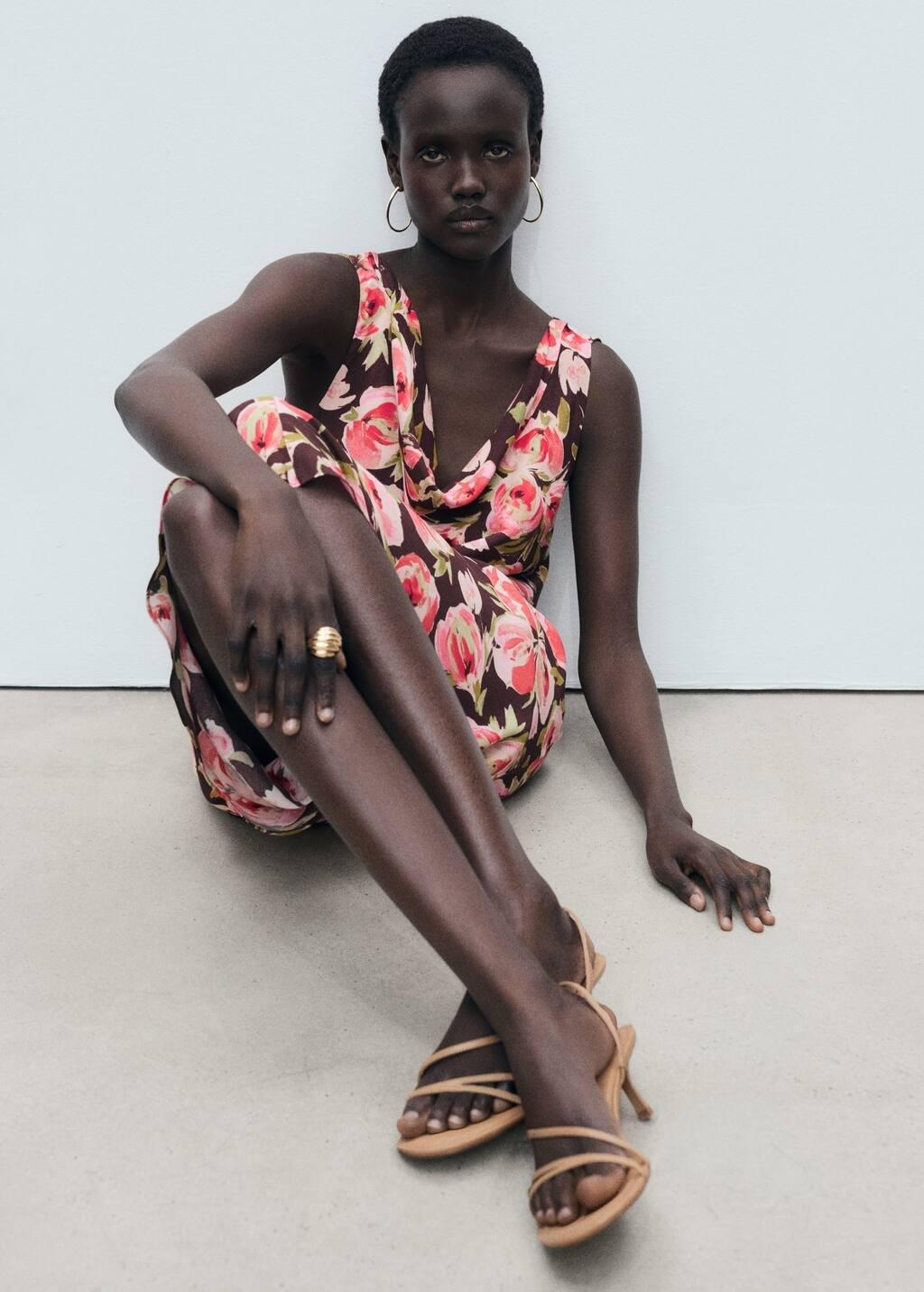 Brown Strappy Heeled Sandals, , large image number 6