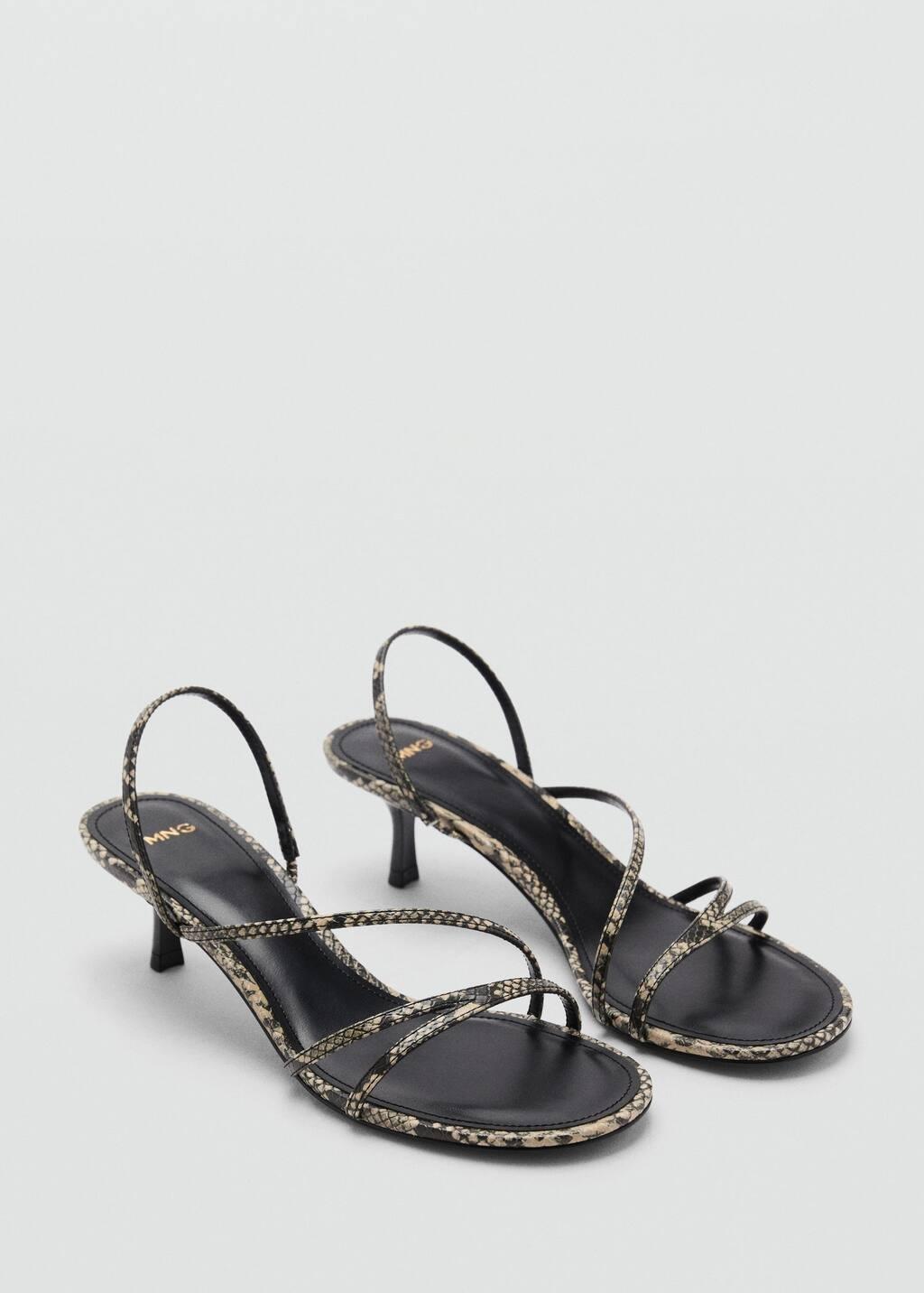 GREY Strappy heeled sandals, , large image number 0