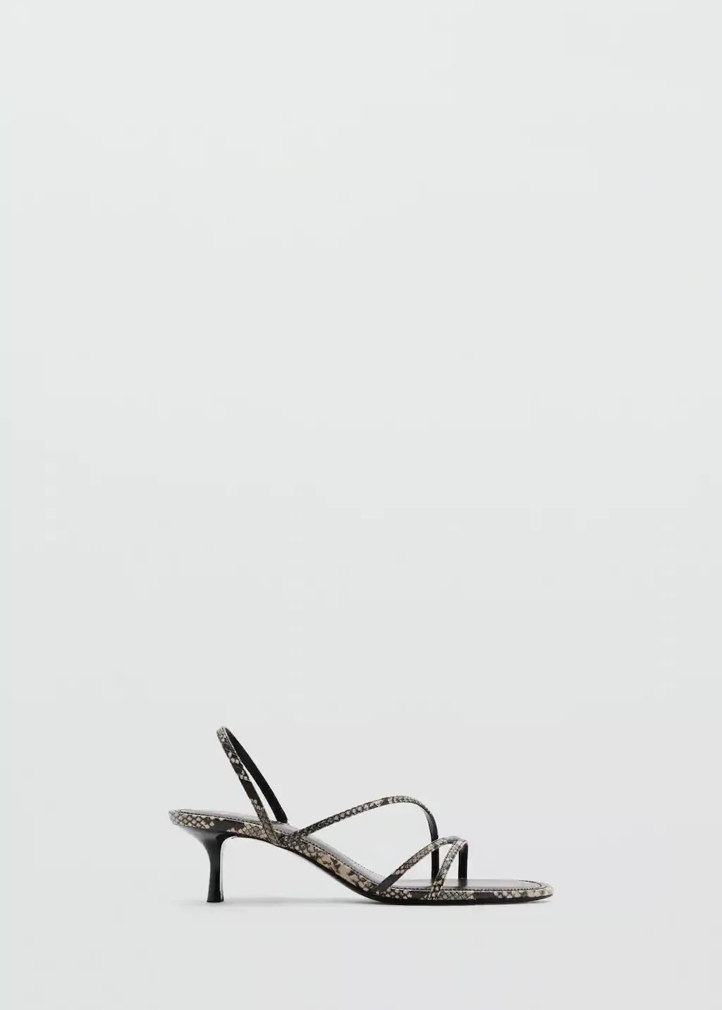 GREY Strappy heeled sandals, , large image number 3