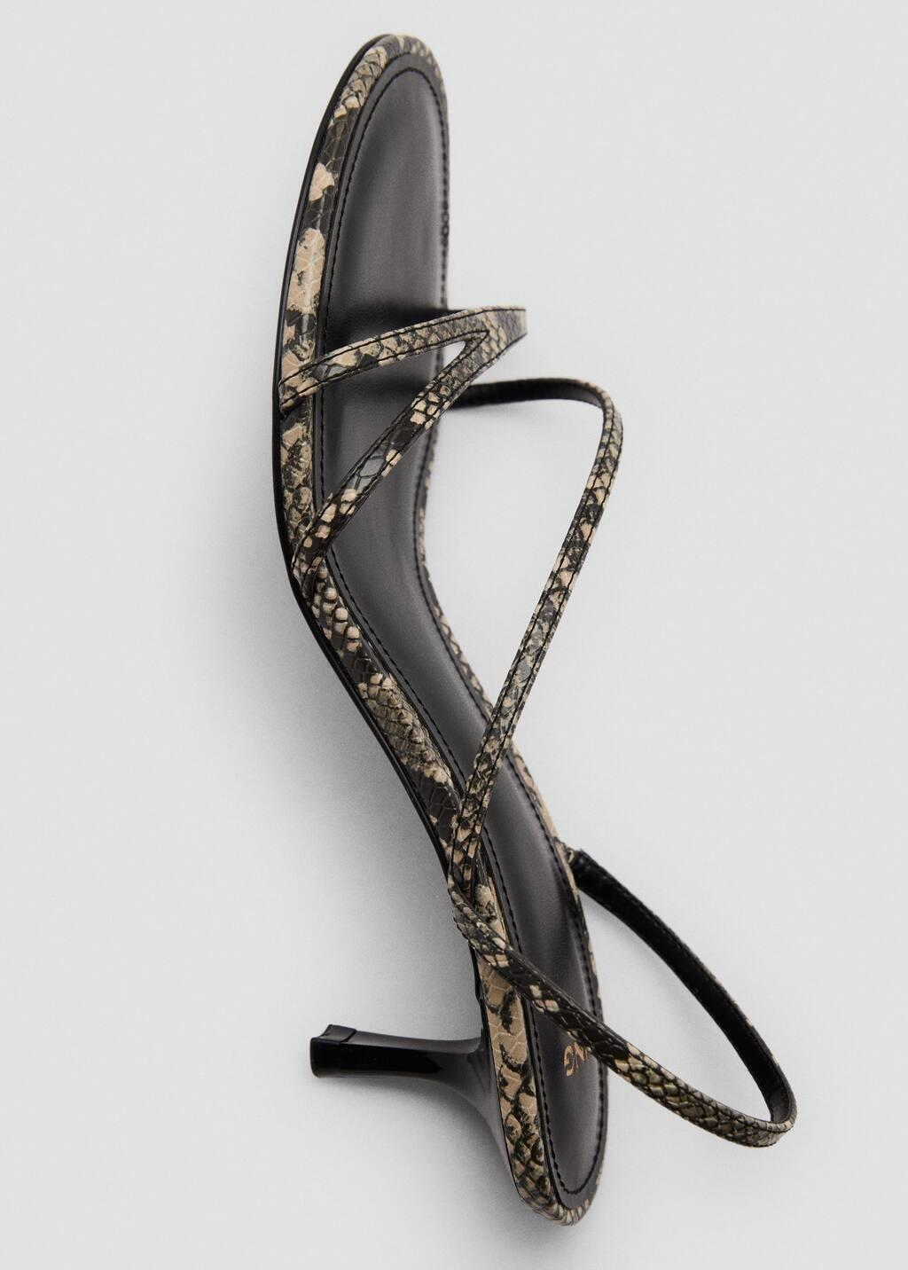 GREY Strappy heeled sandals, , large image number 4