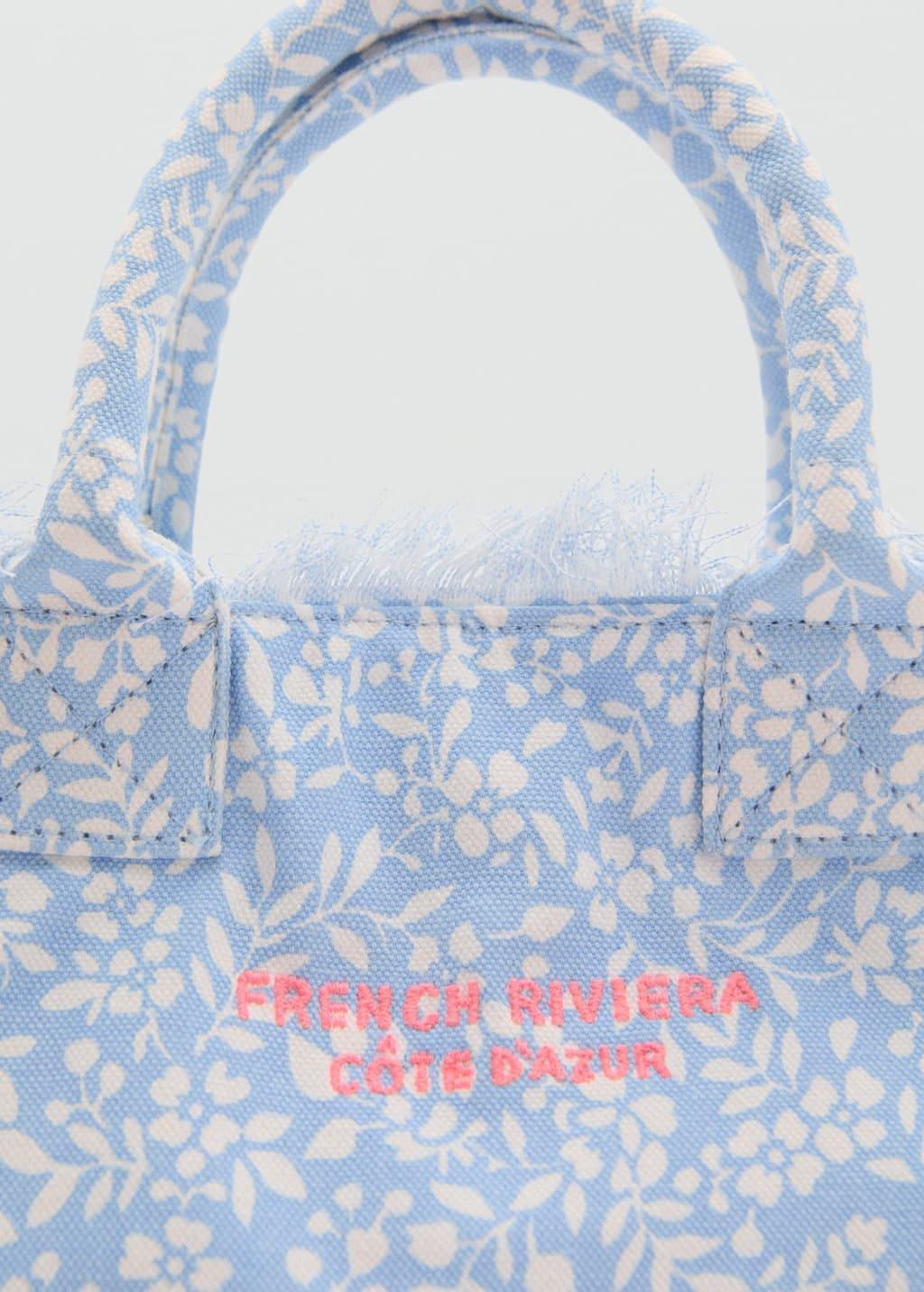 Blue Lt Pastel Floral-Print Mini Tote, Kids Girl, Light-Pastel Blue, large image number 2