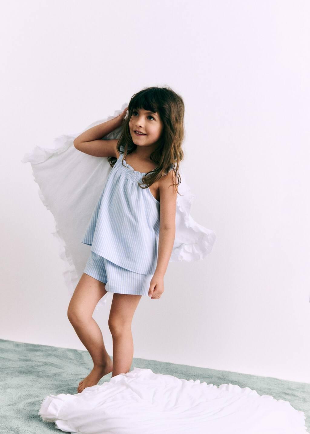 Blue Lt Pastel Striped Cotton Pyjama Pack, Baby Girl, , large image number 2
