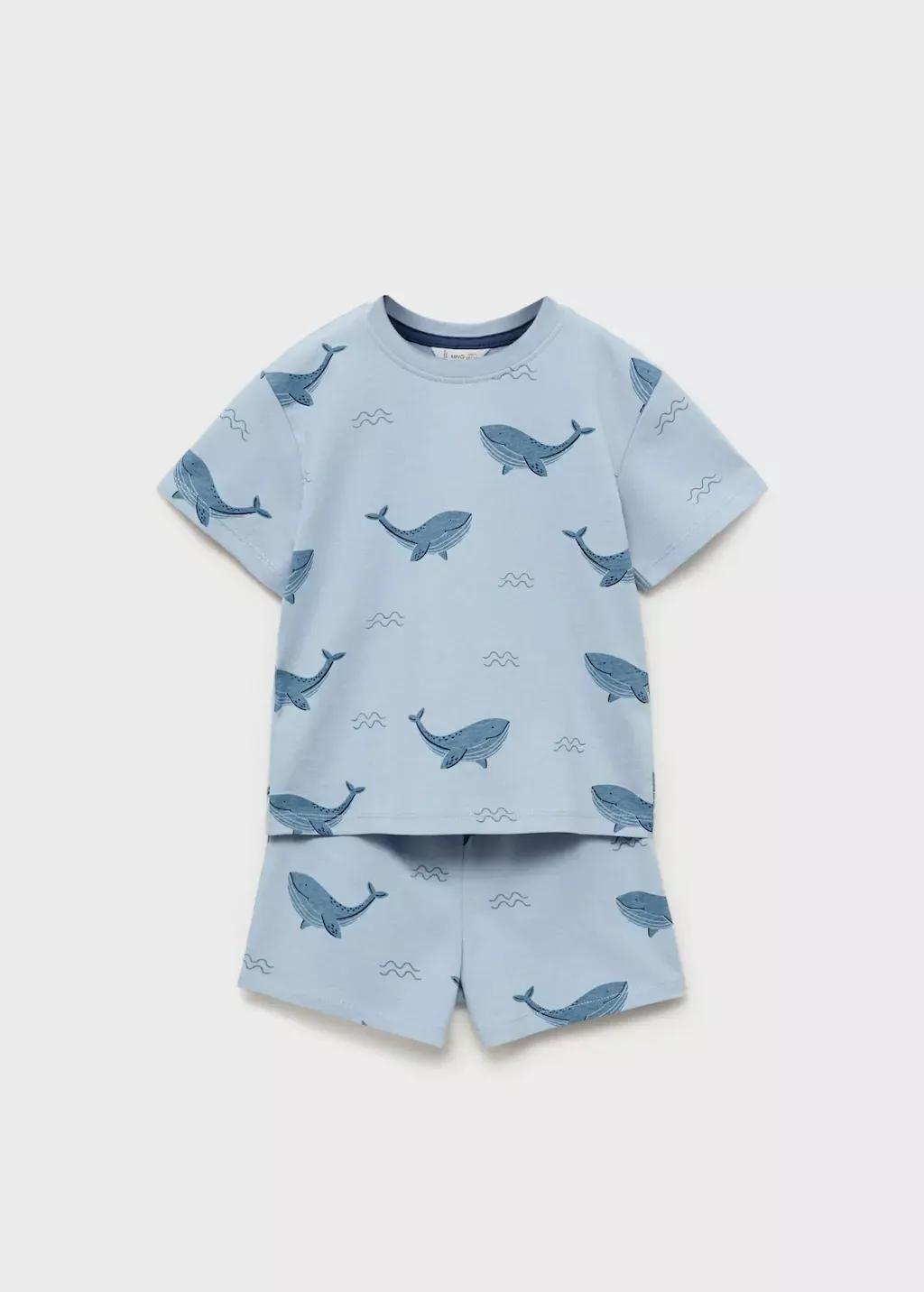 MEDIUM BLUE Cotton pyjama shorts pack, Baby Boy, Medium Blue, large image number 0