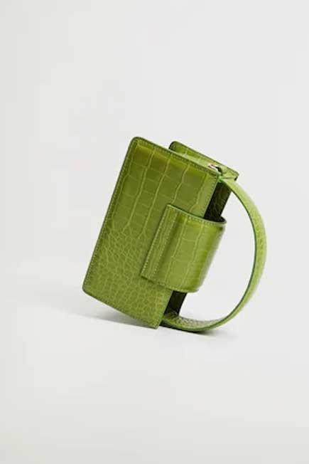 Green Croc-Effect Mini Bag, Women, , large image number 2