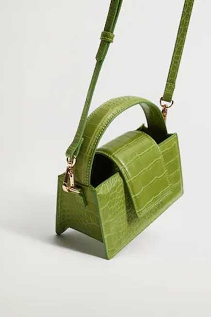 Green Croc-Effect Mini Bag, Women, , large image number 3