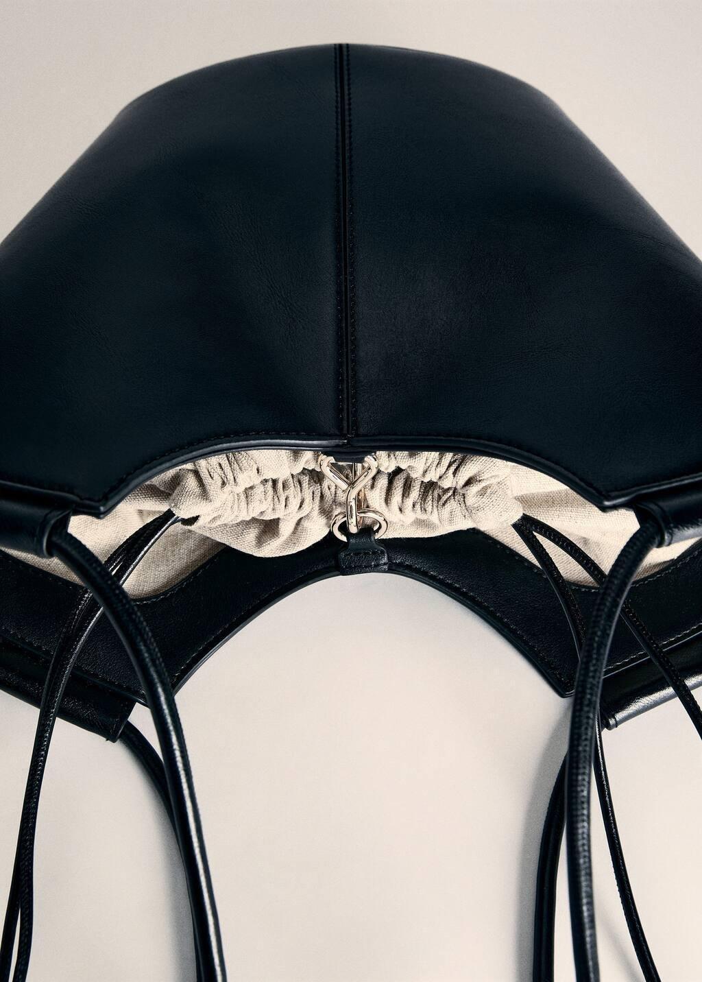 Black Shopper-Style Shoulder Bag, 0201_99, large image number 5