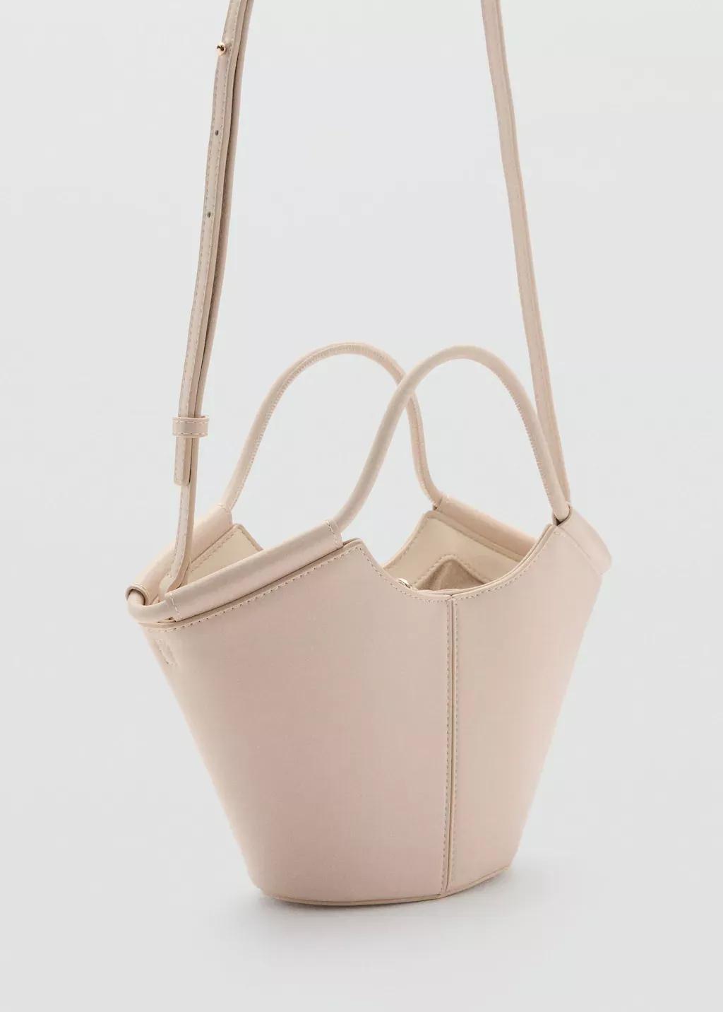 White Mini Shopper-Style Shoulder Bag, Natural White, large image number 0