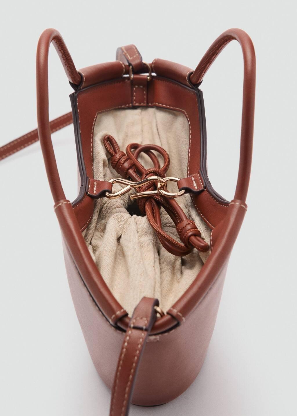 Brown Mini Shopper-Style Shoulder Bag, 0201_CU, large image number 1