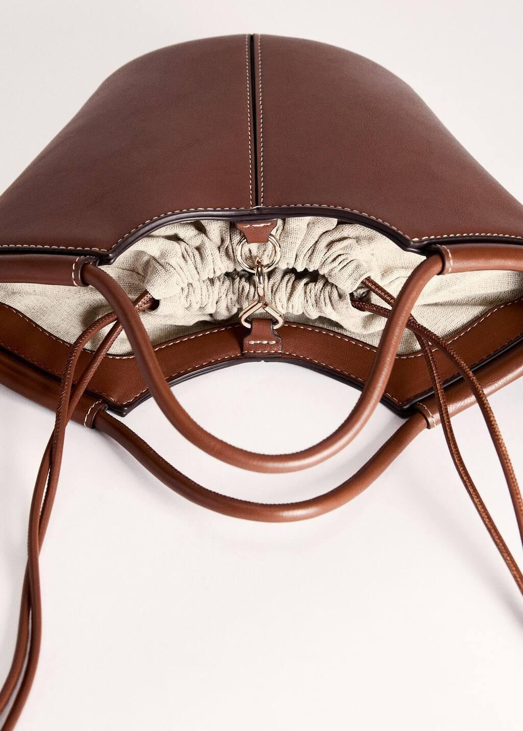 Brown Mini Shopper-Style Shoulder Bag, 0201_CU, large image number 5