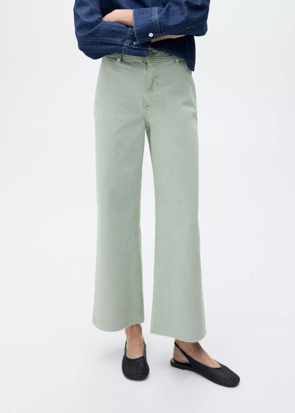 Turquoise Catherin Culotte High-Rise Jeans, , large image number 0