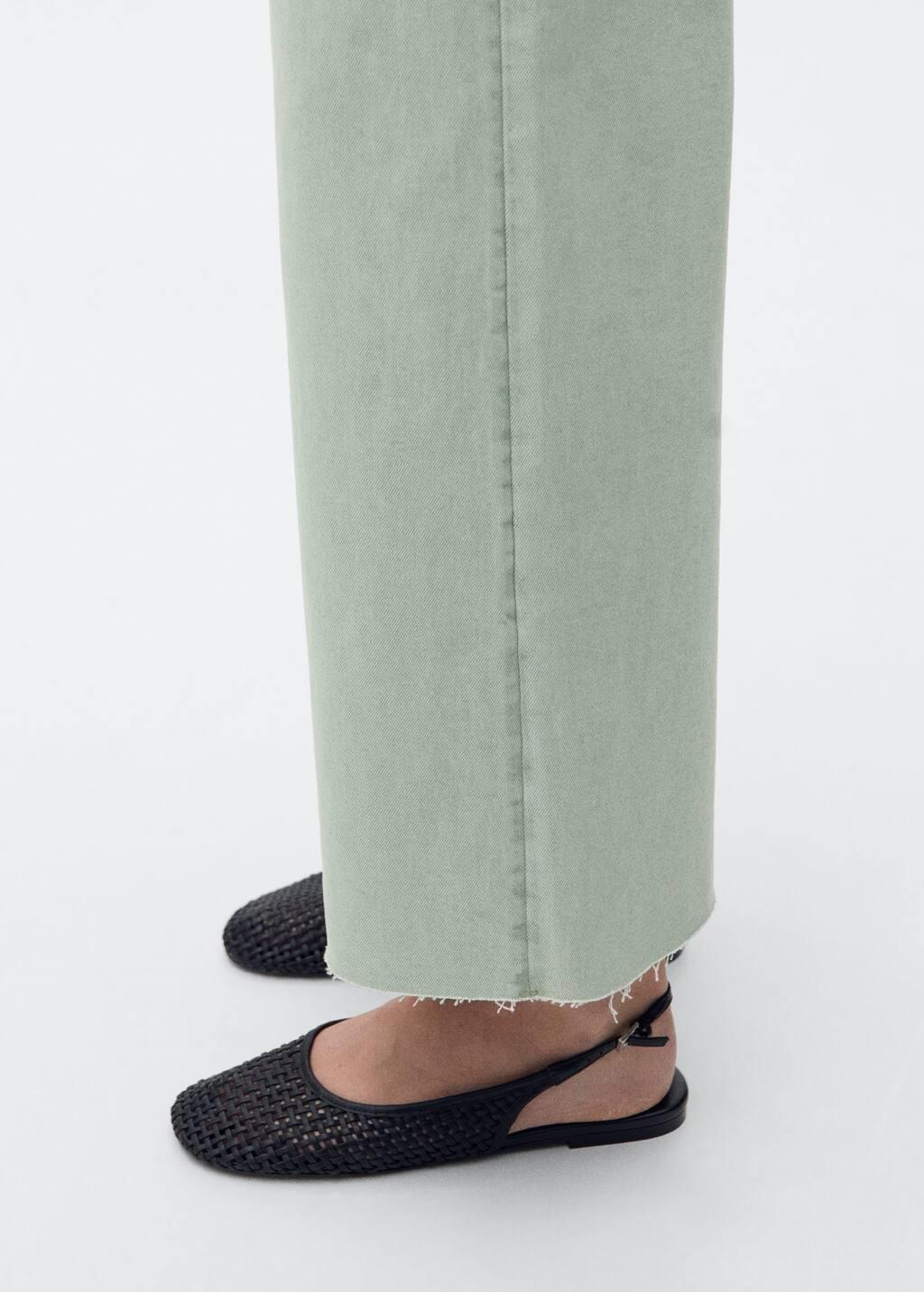 Turquoise Catherin Culotte High-Rise Jeans, , large image number 1