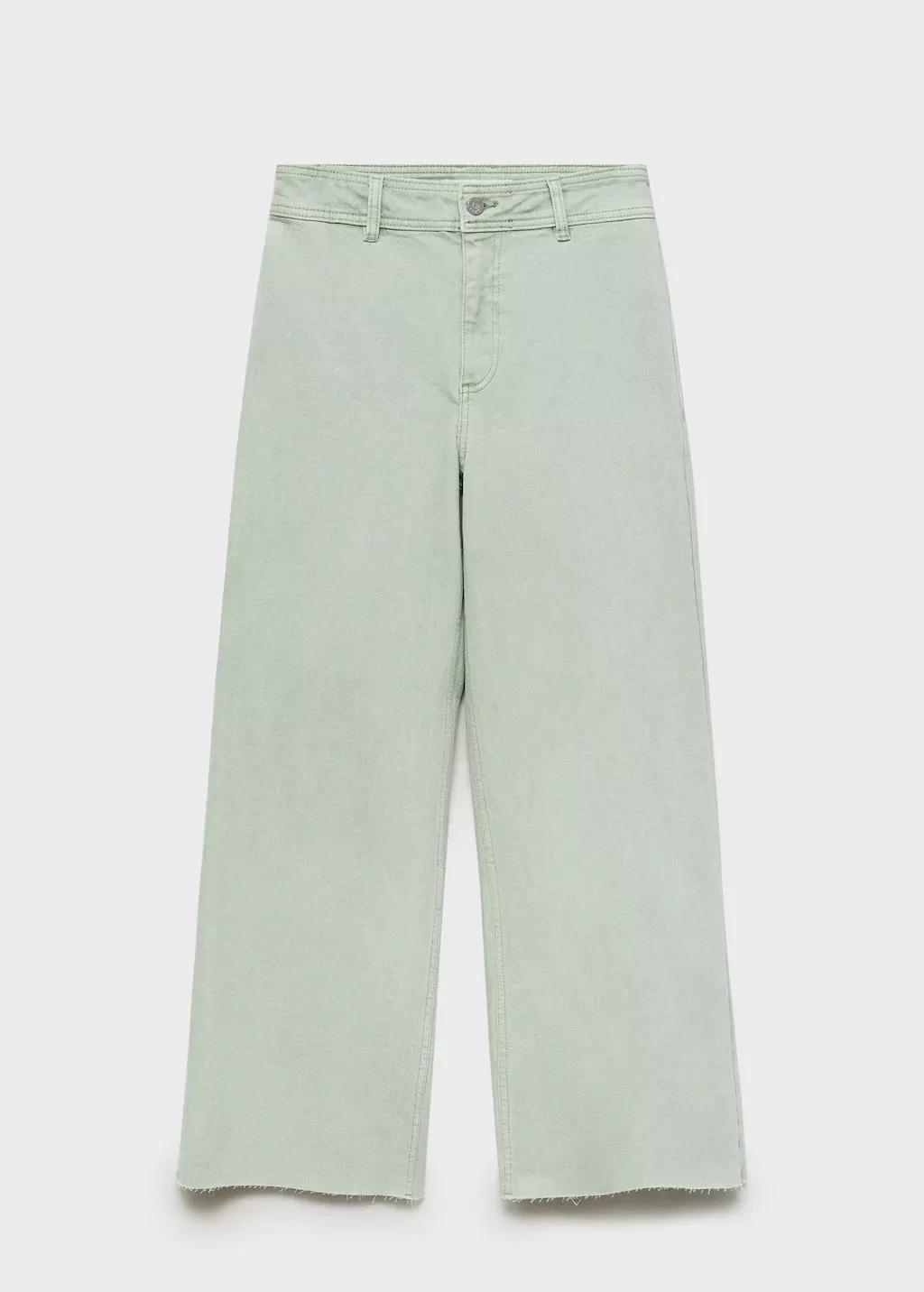 Turquoise Catherin Culotte High-Rise Jeans, , large image number 3