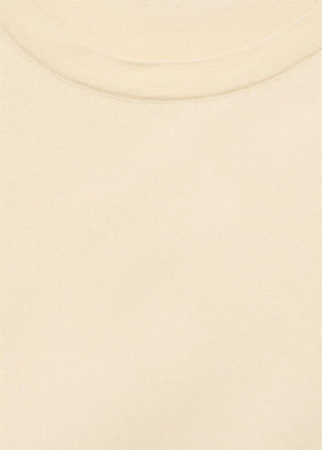 LIGHT BEIGE Side gathered knitted top, , large image number 2