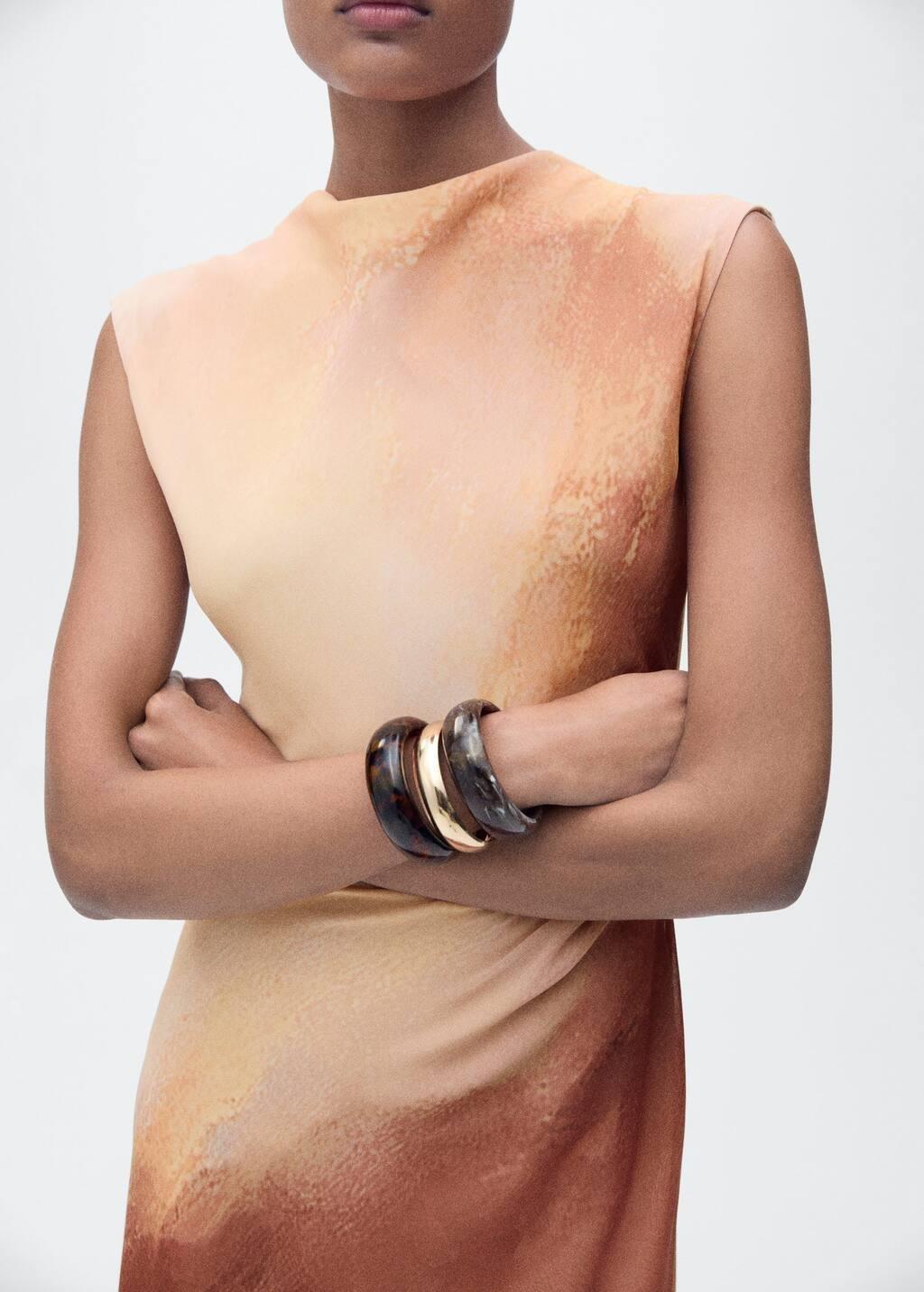 LT-PASTEL ORANGE Long gradient dress, , large image number 2
