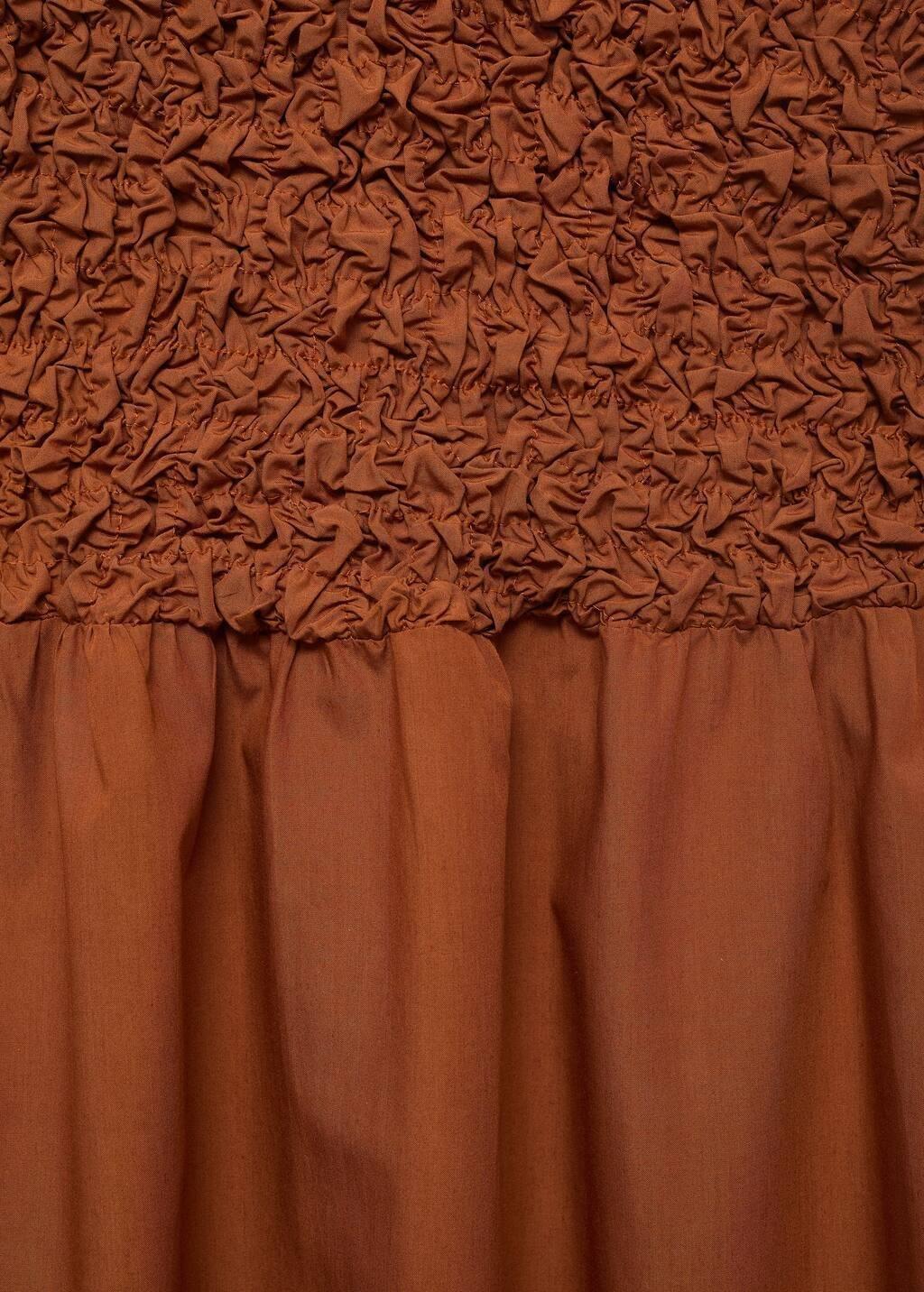MEDIUM BROWN Combined open-back textured dress, , large image number 4
