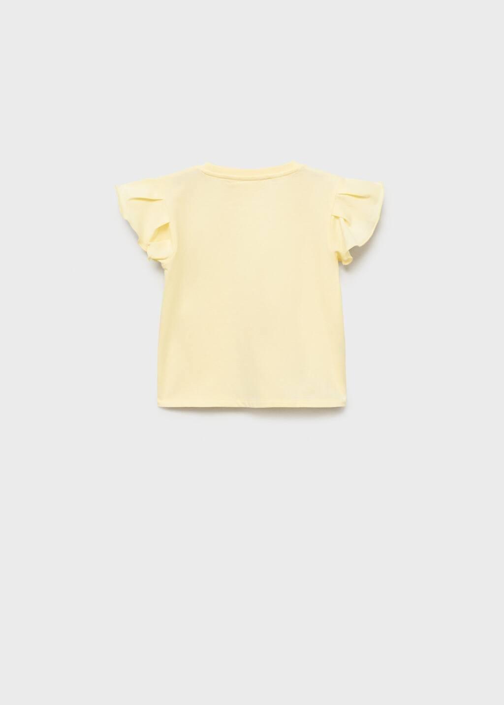 Yellow Ruffled Sleeve T-Shirt, Baby Girl, , large image number 1