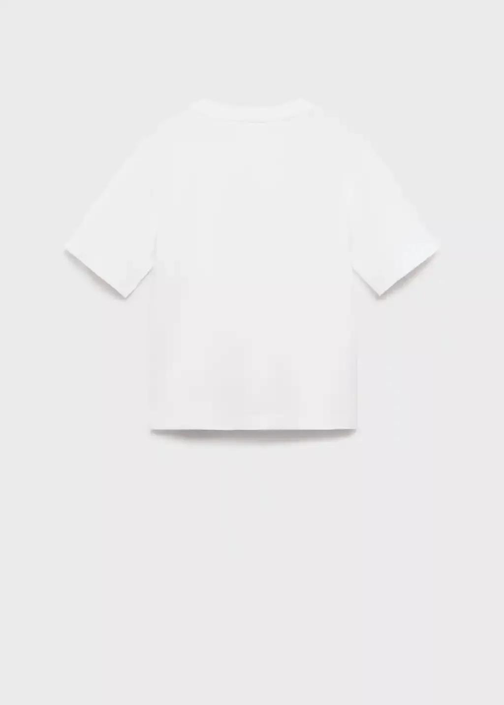 White Embossed Message T-Shirt, Kids Boy, , large image number 1